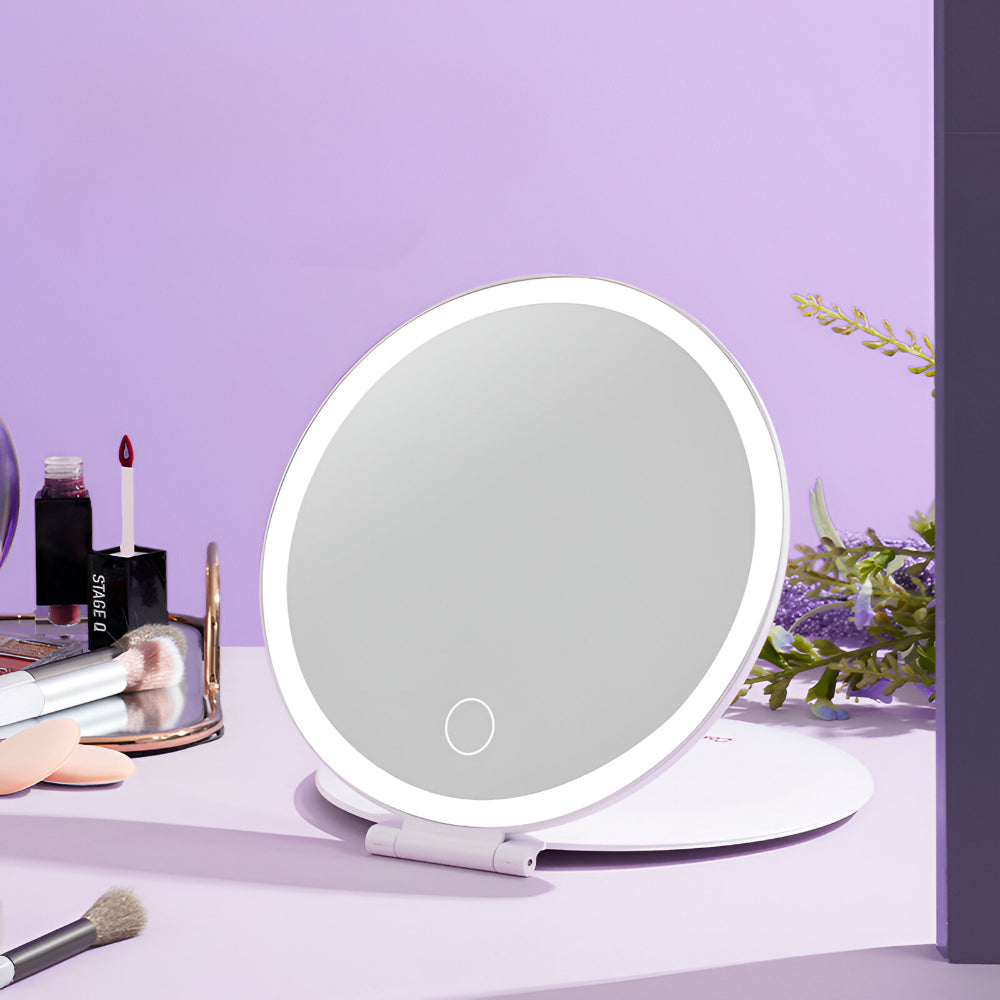 Portable Makeup Mirror | LED Lighting · Homefinn