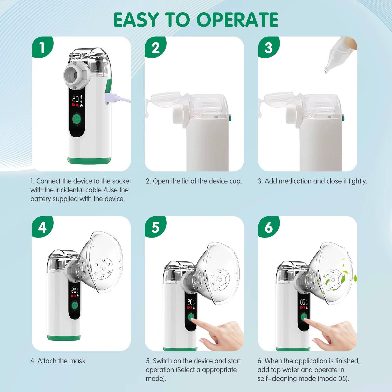Portable Nebuliser | USB Rechargeable · Homefinn