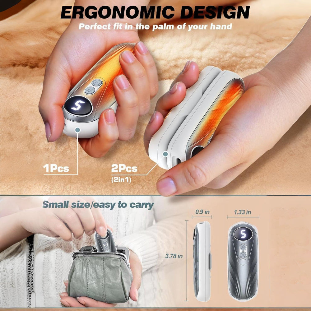 Rechargeable Hand Warmer | LED Display · Homefinn
