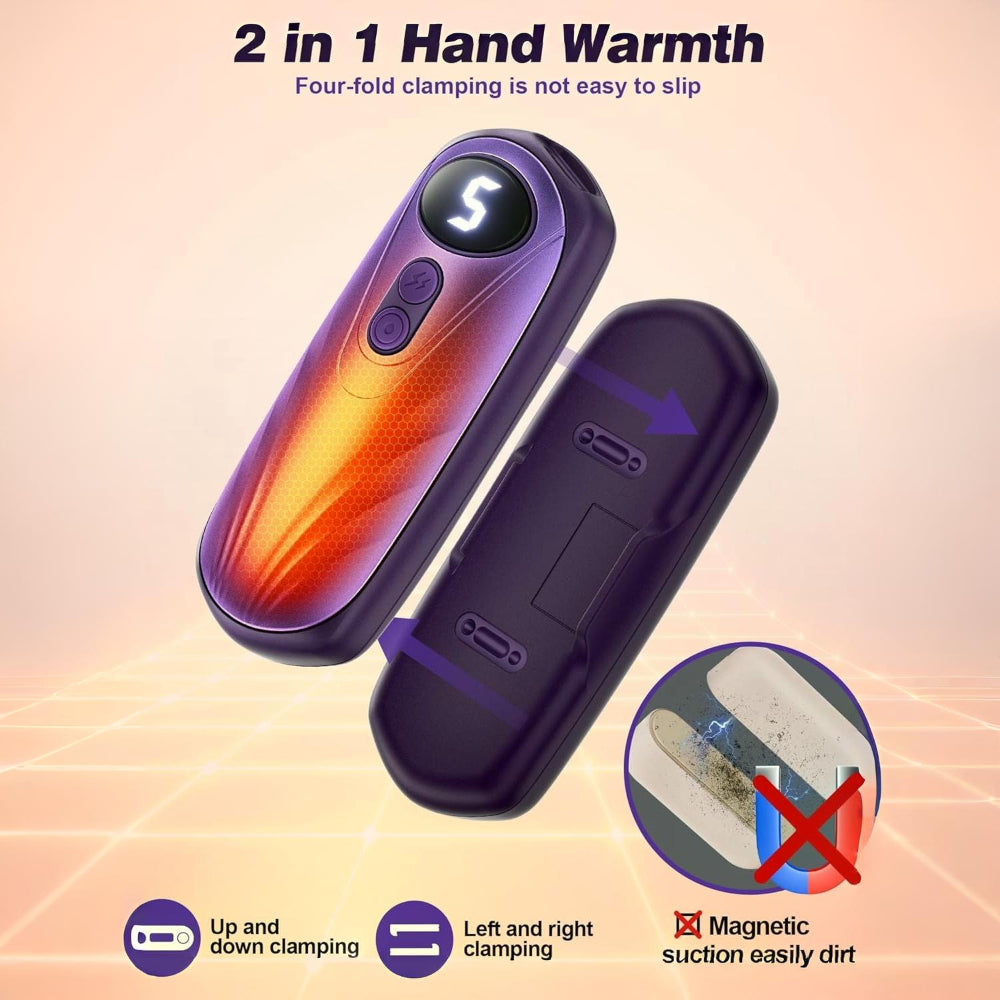 Rechargeable Hand Warmer | LED Display · Homefinn