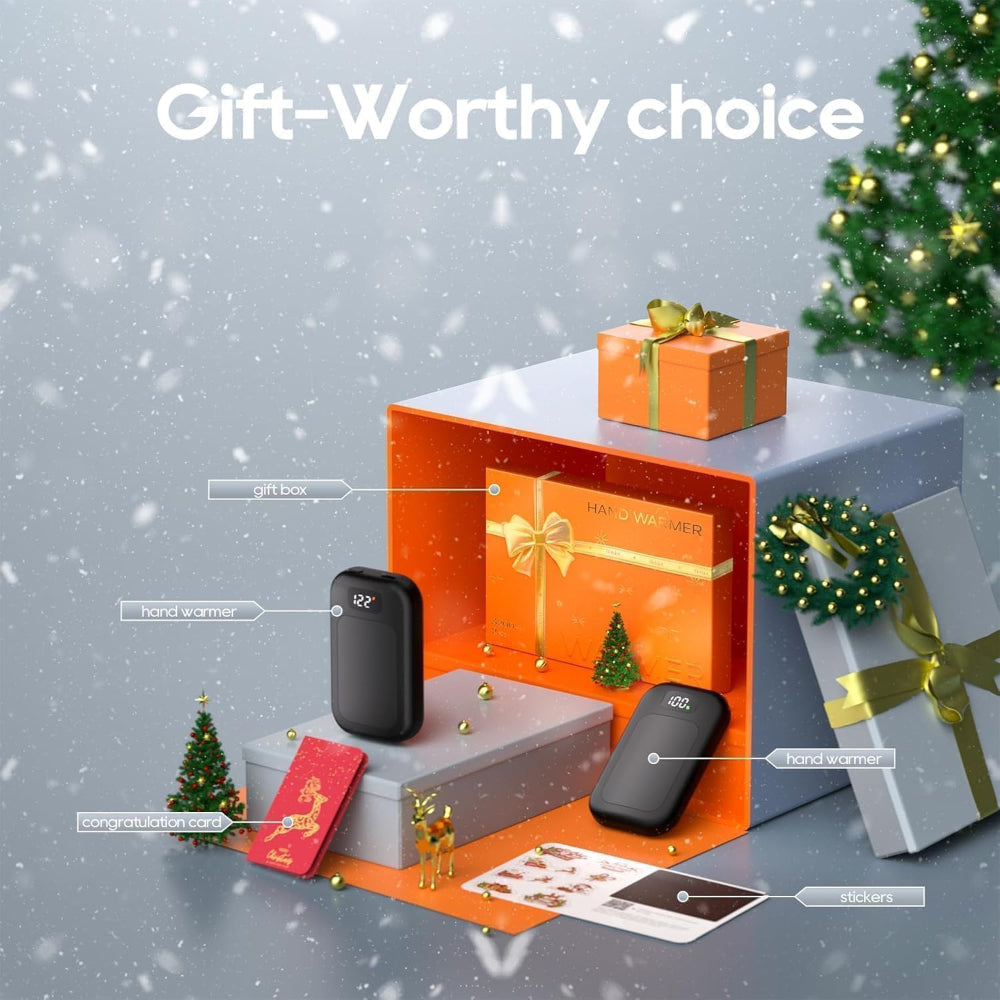 Rechargeable Hand Warmer | LED Display · Homefinn