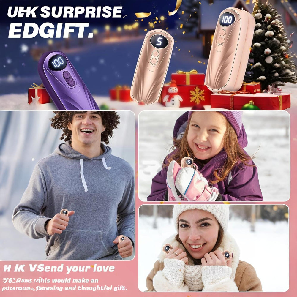Rechargeable Hand Warmer | LED Display · Homefinn