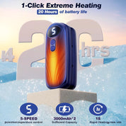 Rechargeable Hand Warmer | LED Display · Homefinn