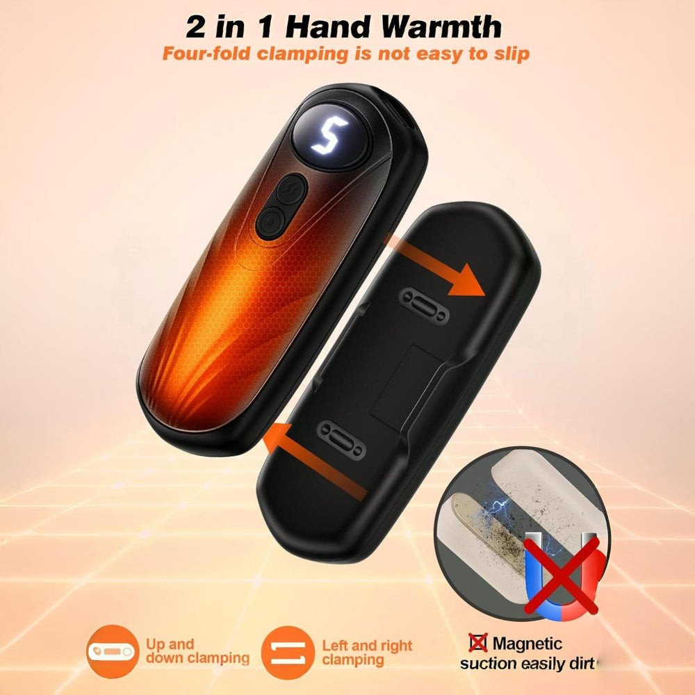 Rechargeable Hand Warmer | LED Display · Homefinn