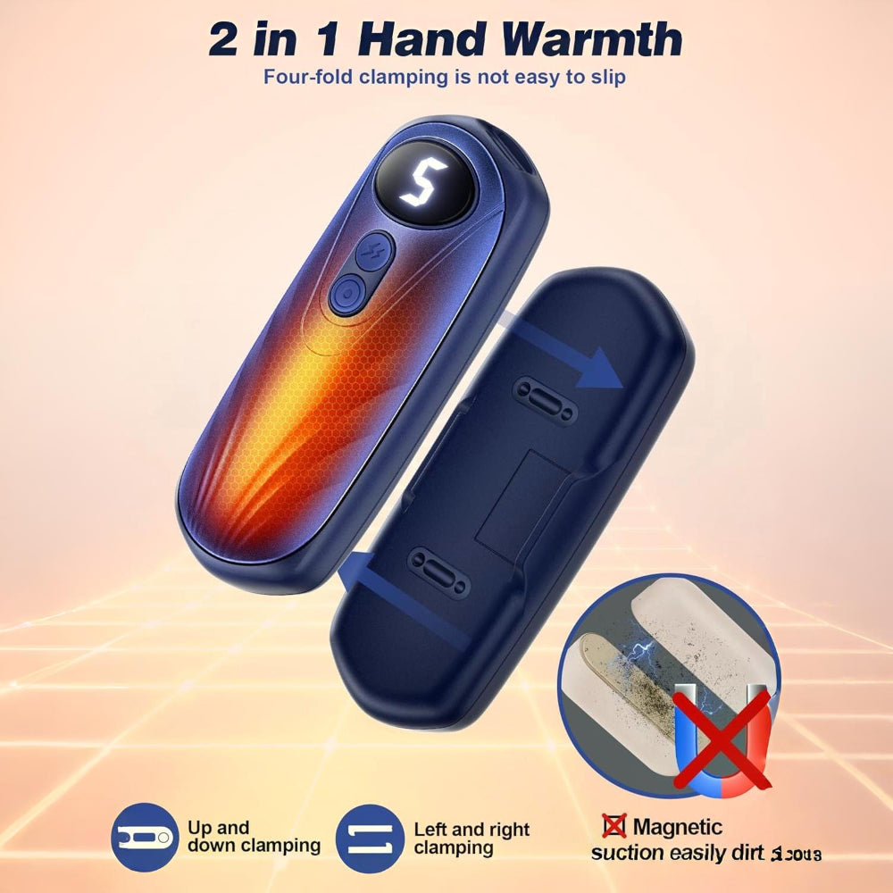 Rechargeable Hand Warmer | LED Display · Homefinn