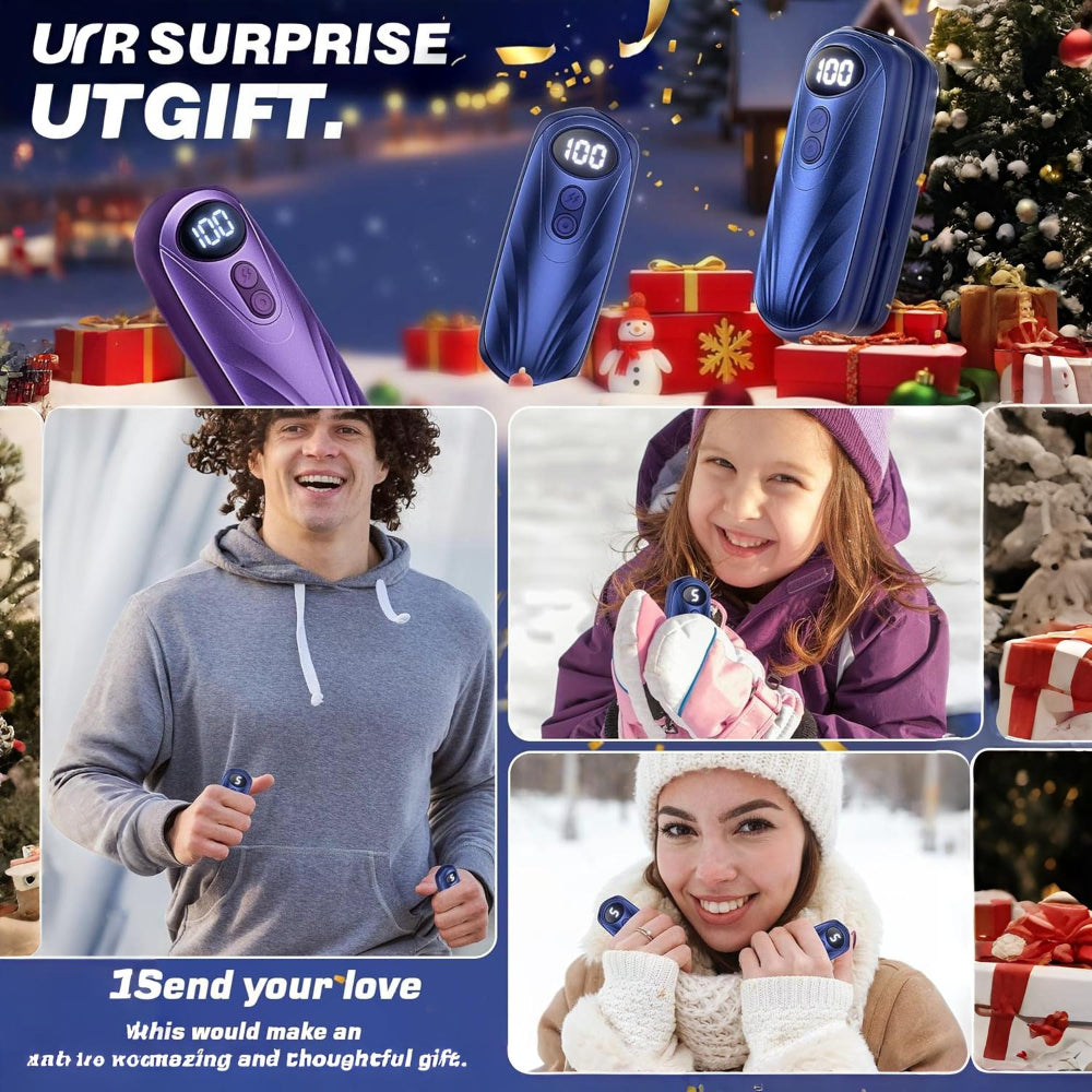 Rechargeable Hand Warmer | LED Display · Homefinn