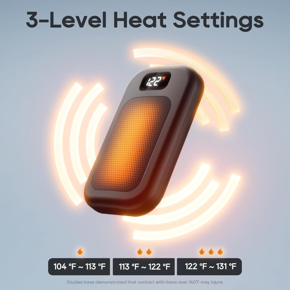 Rechargeable Hand Warmer | LED Display · Homefinn