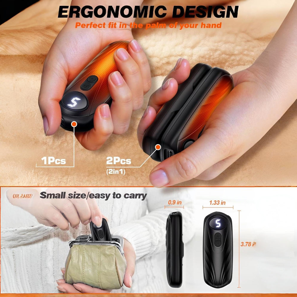 Rechargeable Hand Warmer | LED Display · Homefinn