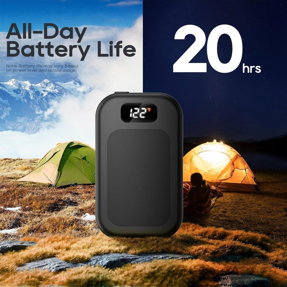 Rechargeable Hand Warmer | LED Display · Homefinn