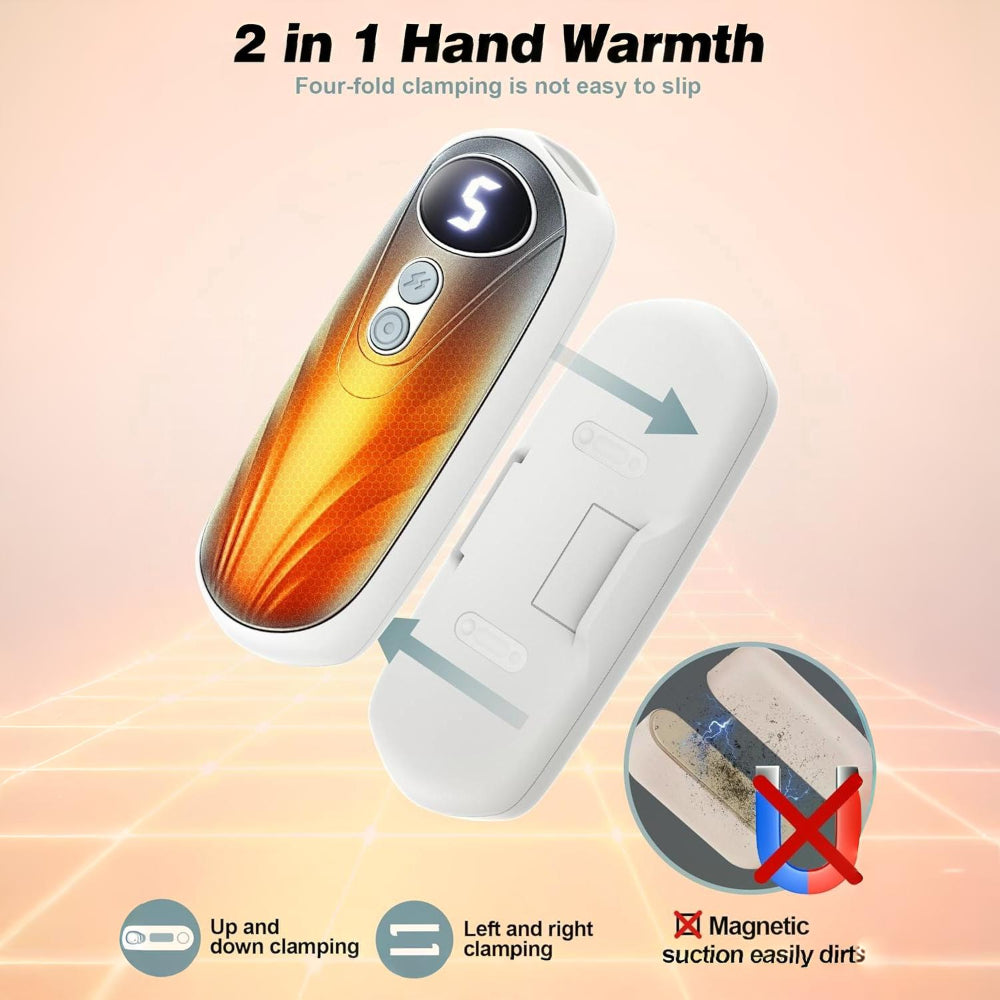 Rechargeable Hand Warmer | LED Display · Homefinn