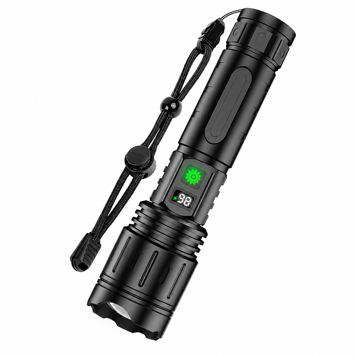 Rechargeable LED Flashlight | Battery Display · Homefinn