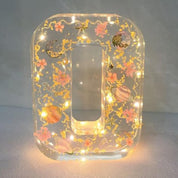 Resin Letter Night Light | LED Pressed Flowers · Homefinn
