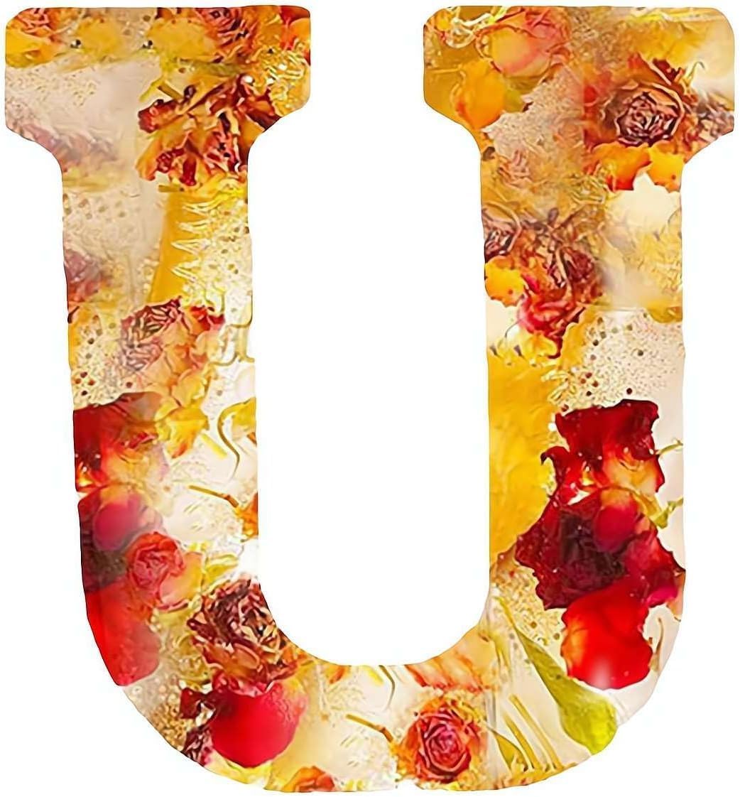 Resin Letter Night Light | LED Pressed Flowers · Homefinn