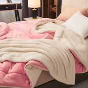 Reversible Throw Blanket | Sherpa Lined · Homefinn