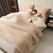 Reversible Throw Blanket | Sherpa Lined · Homefinn