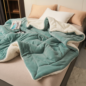 Reversible Throw Blanket | Sherpa Lined · Homefinn