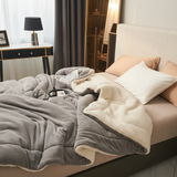 Reversible Throw Blanket | Sherpa Lined