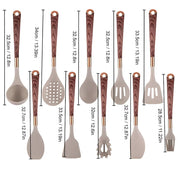 Silicone Kitchen Utensil Set | Wooden Handle · Homefinn