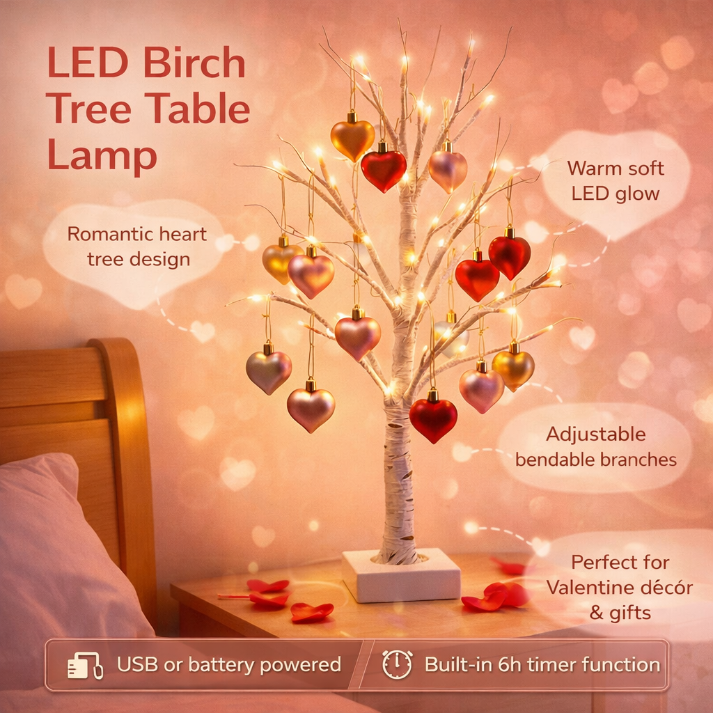 Tabletop Birch Tree Light | LED · Homefinn