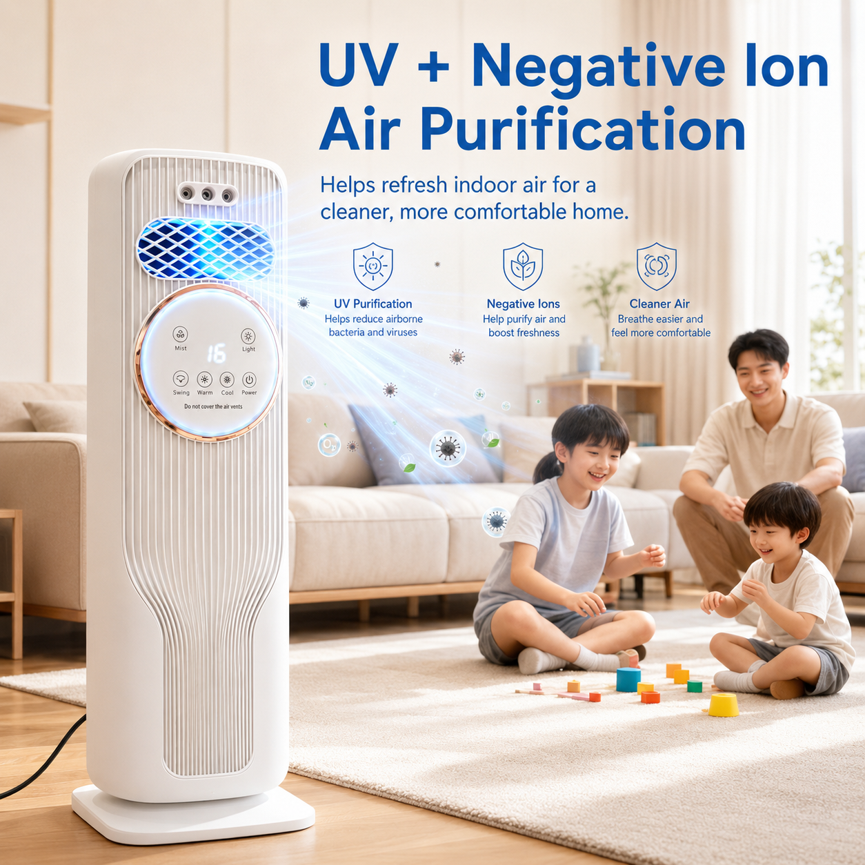 Tower Air Cooler And Heater | Remote Control · Homefinn