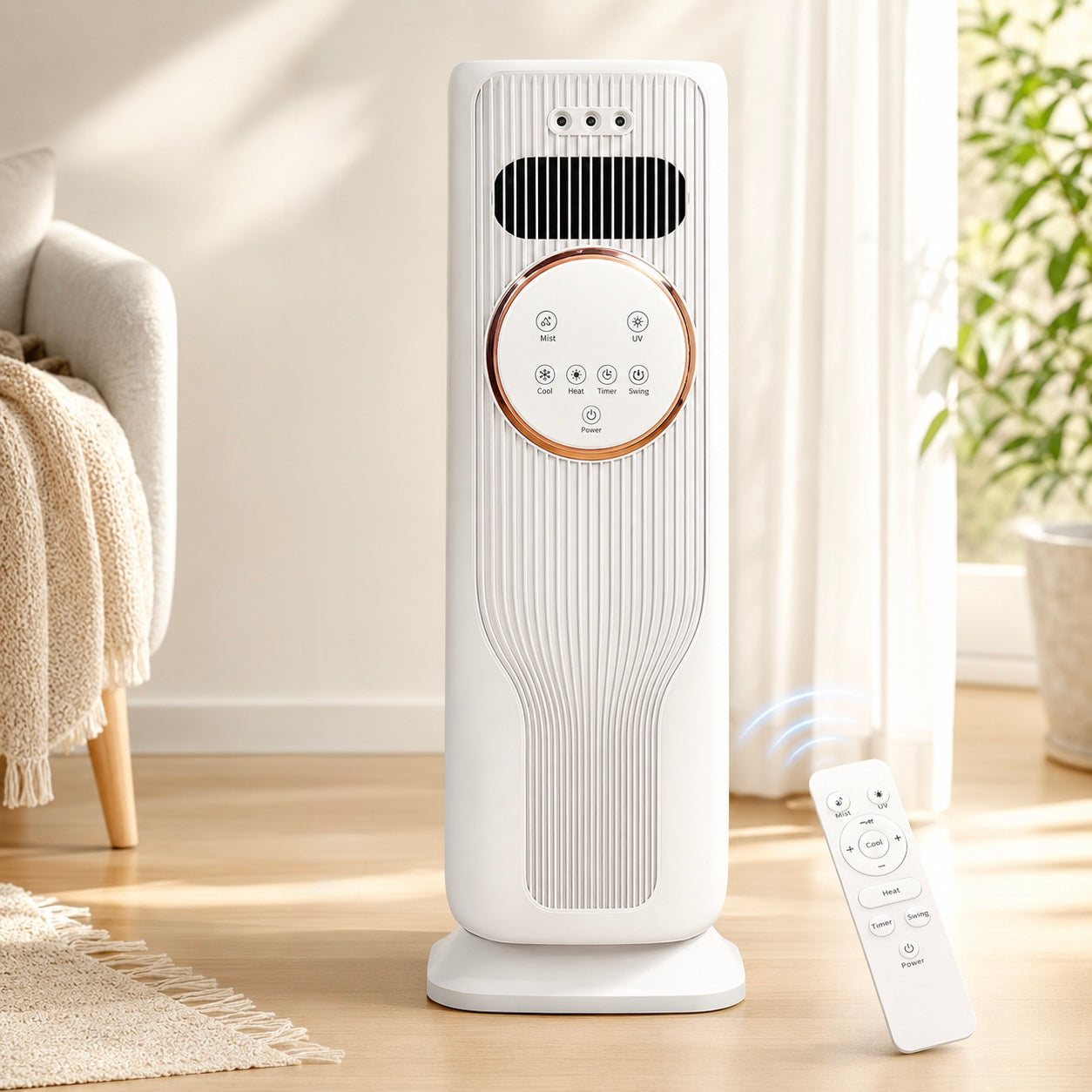 Tower Air Cooler And Heater | Remote Control · Homefinn