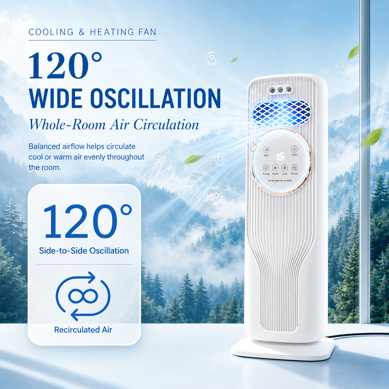 Tower Air Cooler And Heater | Remote Control · Homefinn