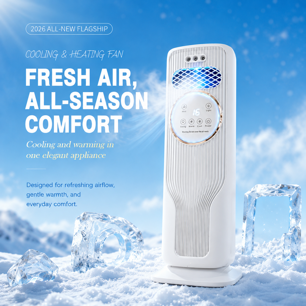 Tower Air Cooler And Heater | Remote Control · Homefinn