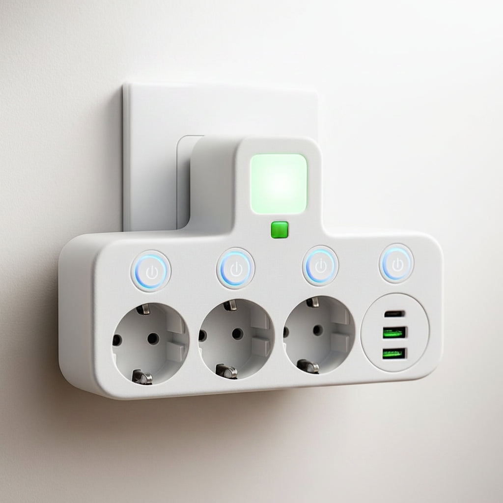 Wall Mounted Power Strip | USB Ports · Homefinn