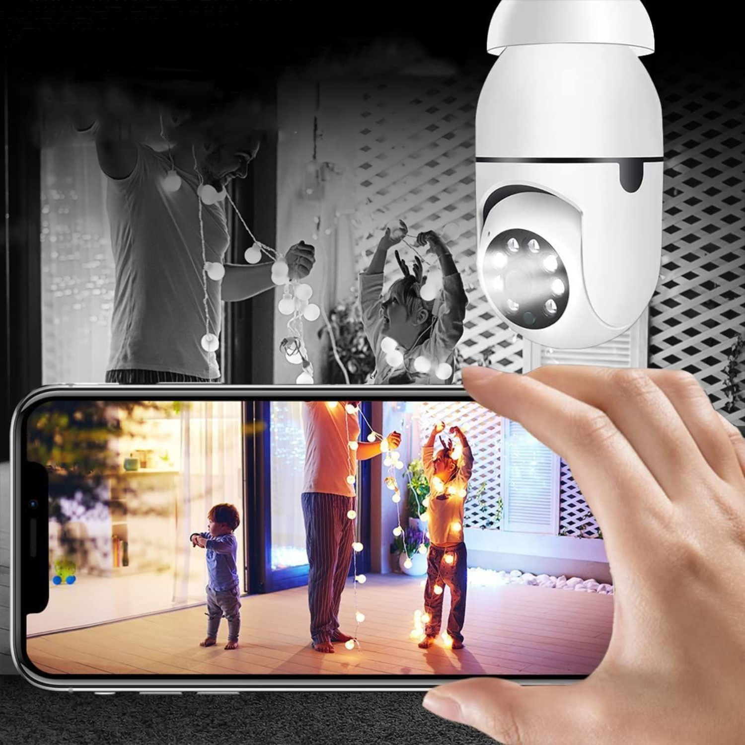 Wireless Bulb Security Camera | Night Vision · Homefinn