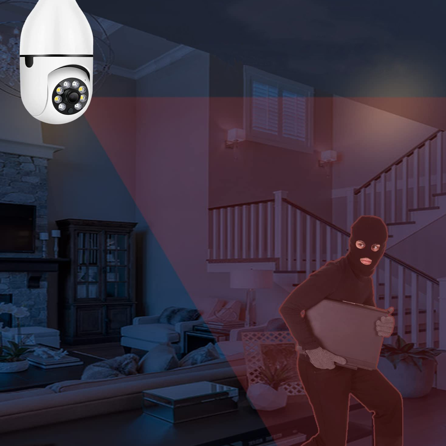 Wireless Bulb Security Camera | Night Vision · Homefinn