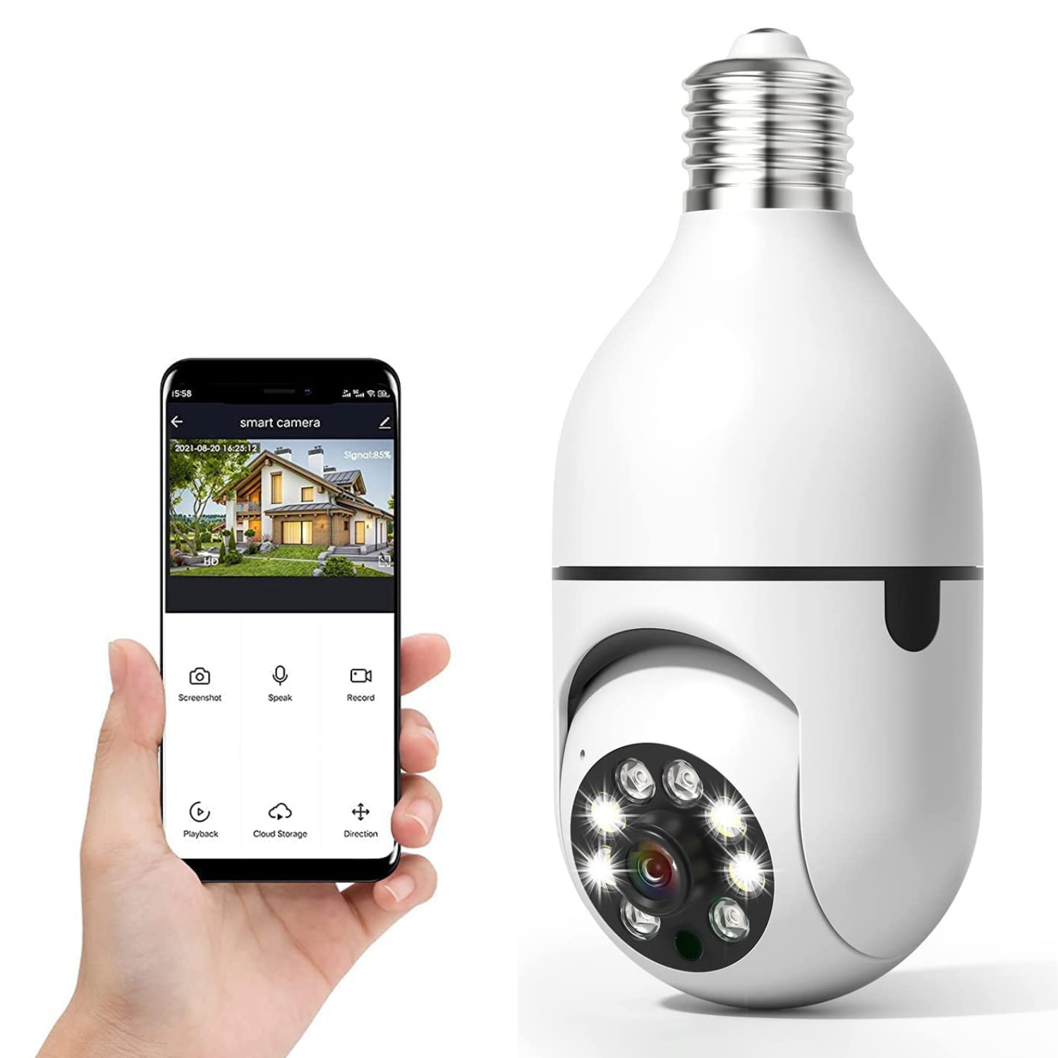 Wireless Bulb Security Camera | Night Vision · Homefinn