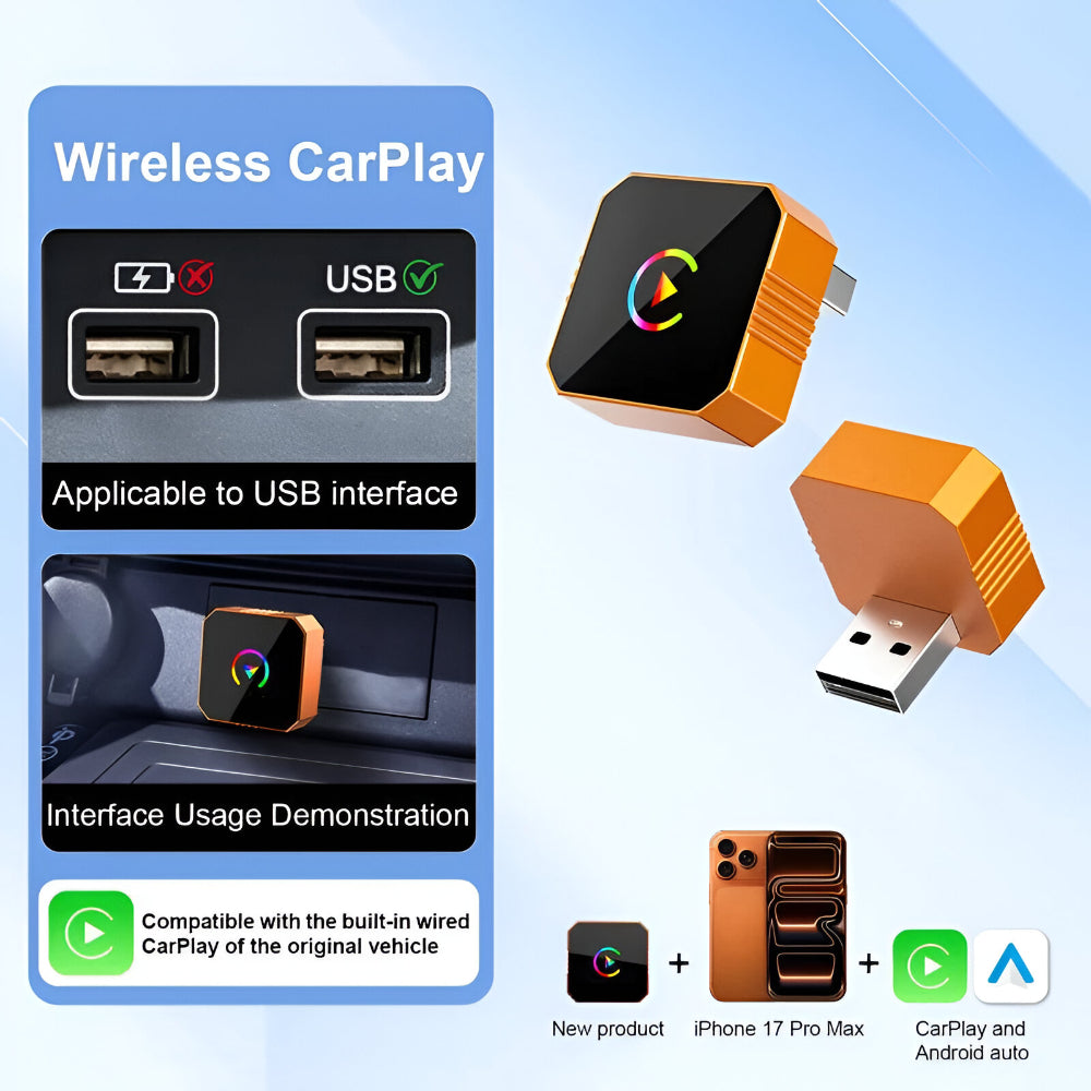 Wireless CarPlay Adapter | USB Plug · Homefinn