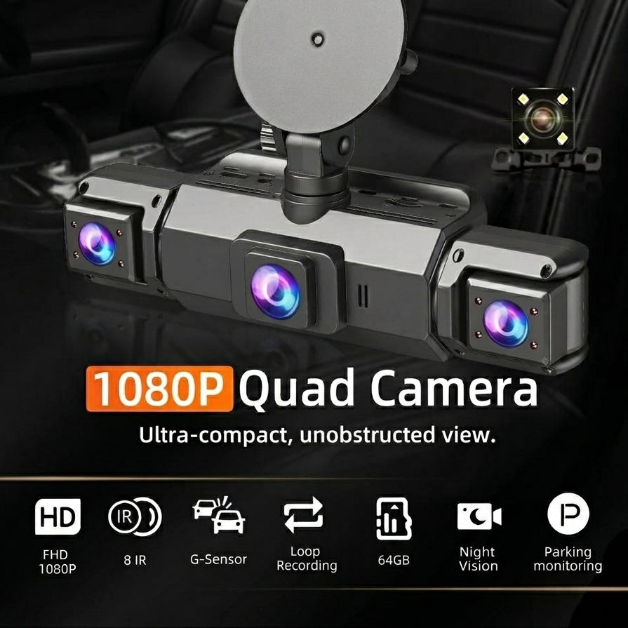 Wireless Dash Cam | Four Camera · Homefinn