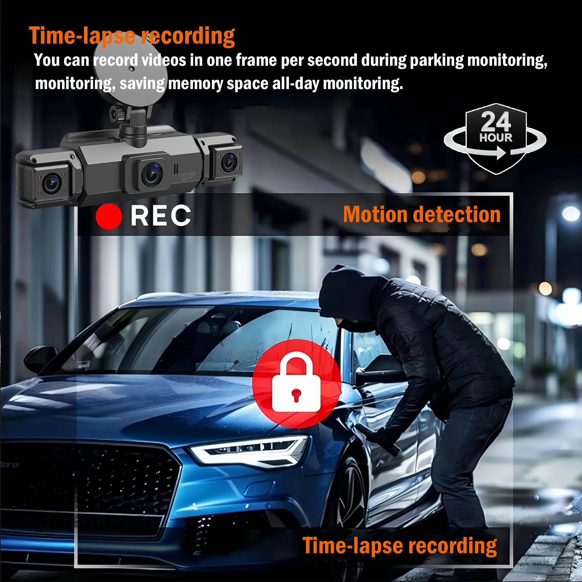 Wireless Dash Cam | Four Camera · Homefinn