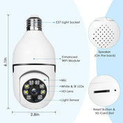 Wireless Security Camera Bulb | Night Vision · Homefinn