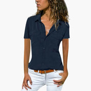 Women Casual Shirt | Short Sleeve Top-Women Shirt-Homefinn
