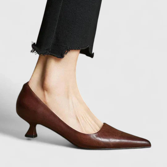 Elizabeth | Women Classic Pointed Toe Low Heel Pumps - Image 2