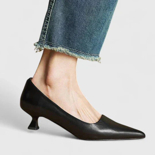 Elizabeth | Women Classic Pointed Toe Low Heel Pumps - Image 3