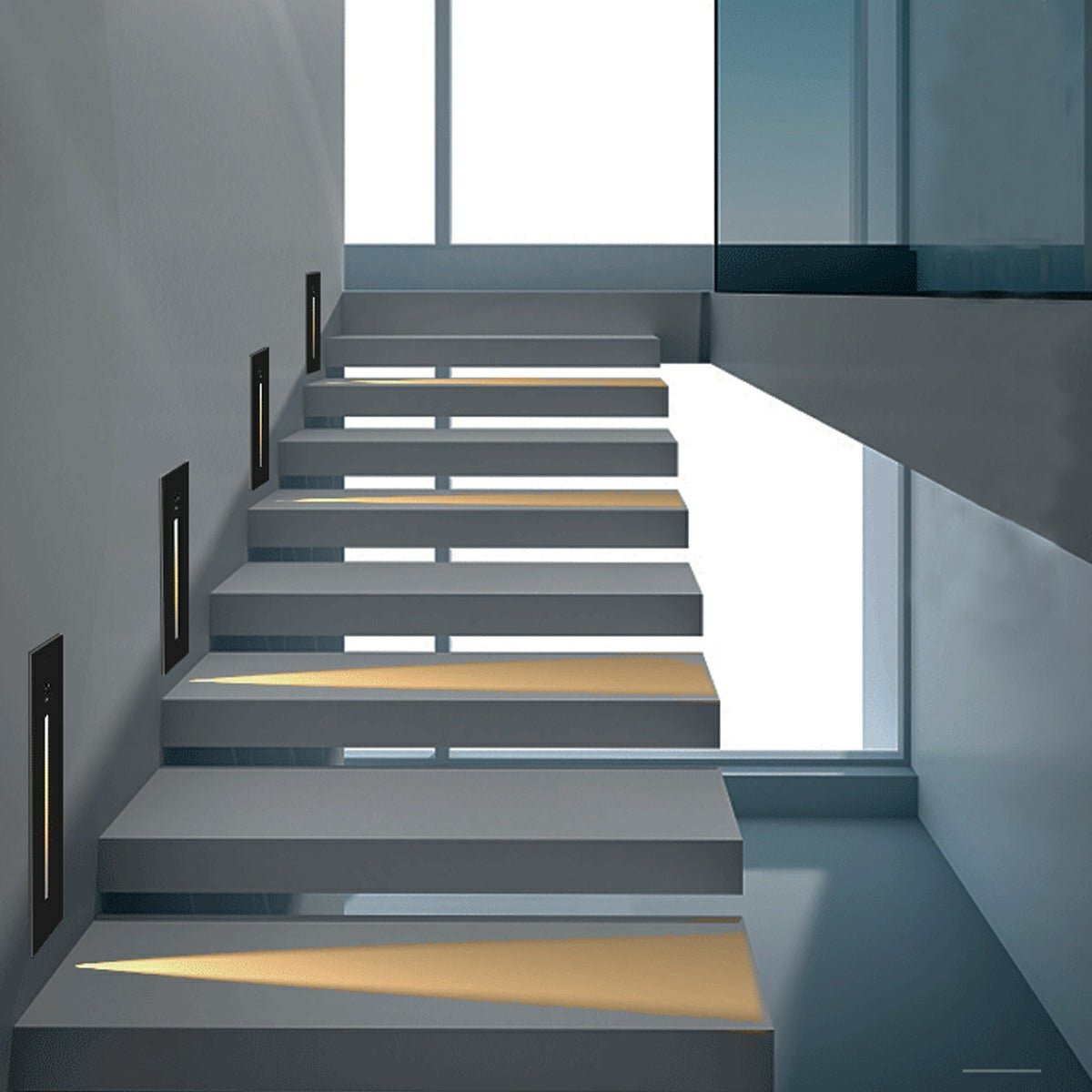 Modern LED Step Lights | Minimalist Stair Wall Lighting-Stair Light-Homefinn