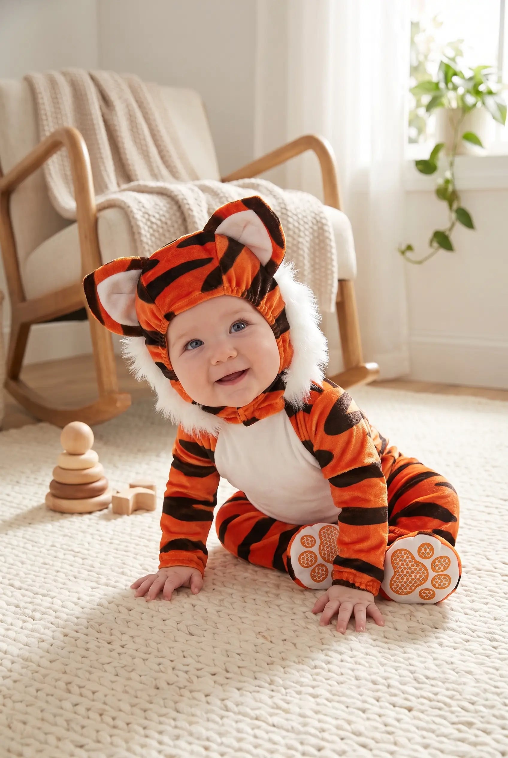 Kids' Tiger Costume | Hooded Animal Dress Up
