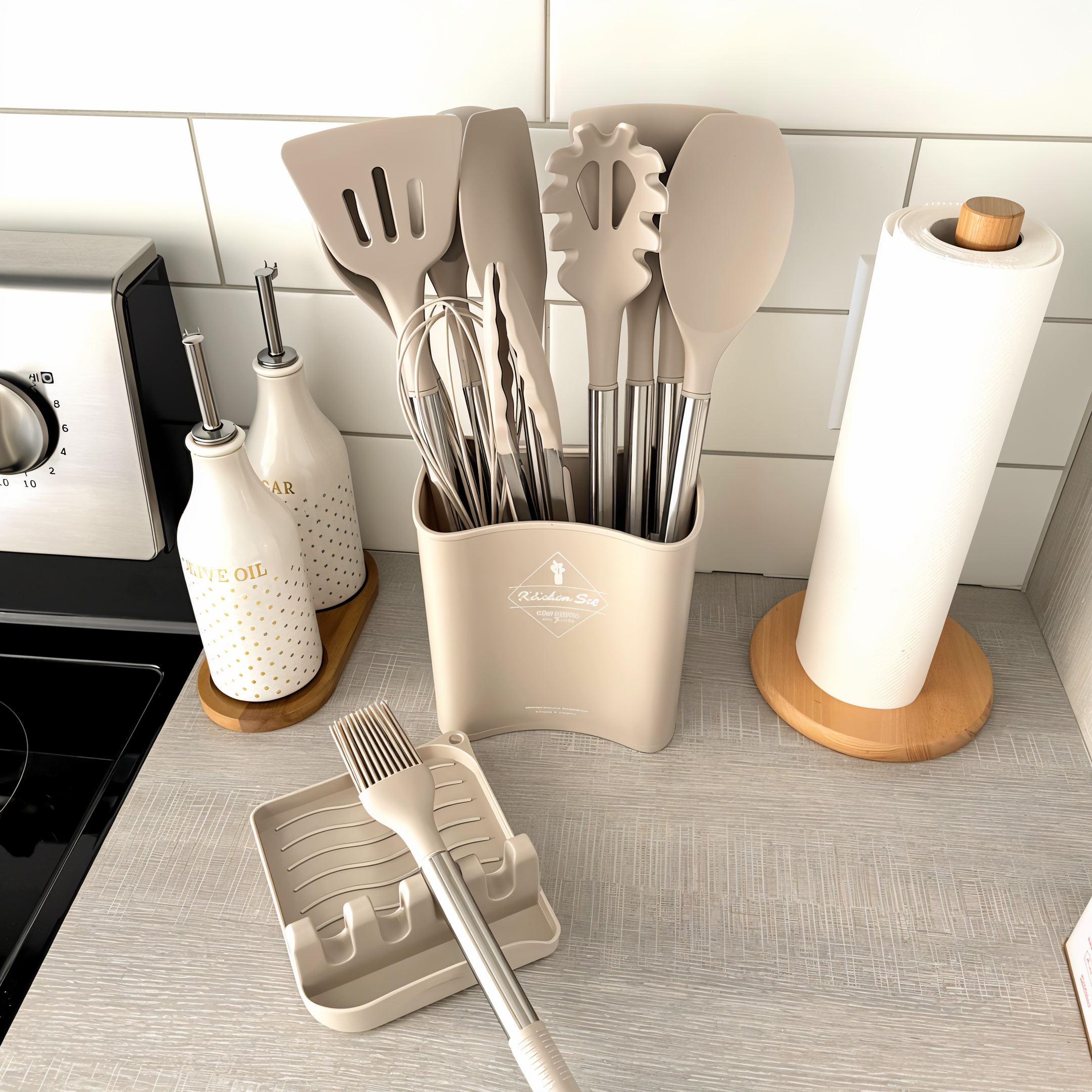 Kitchen Utensil Set | Cooking Tool Holder Set-Kitchen Tools-Homefinn