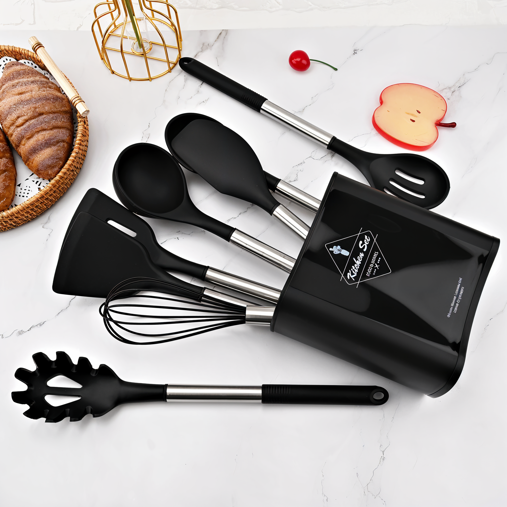 Kitchen Utensil Set | Cooking Tool Holder Set-Kitchen Tools-Homefinn