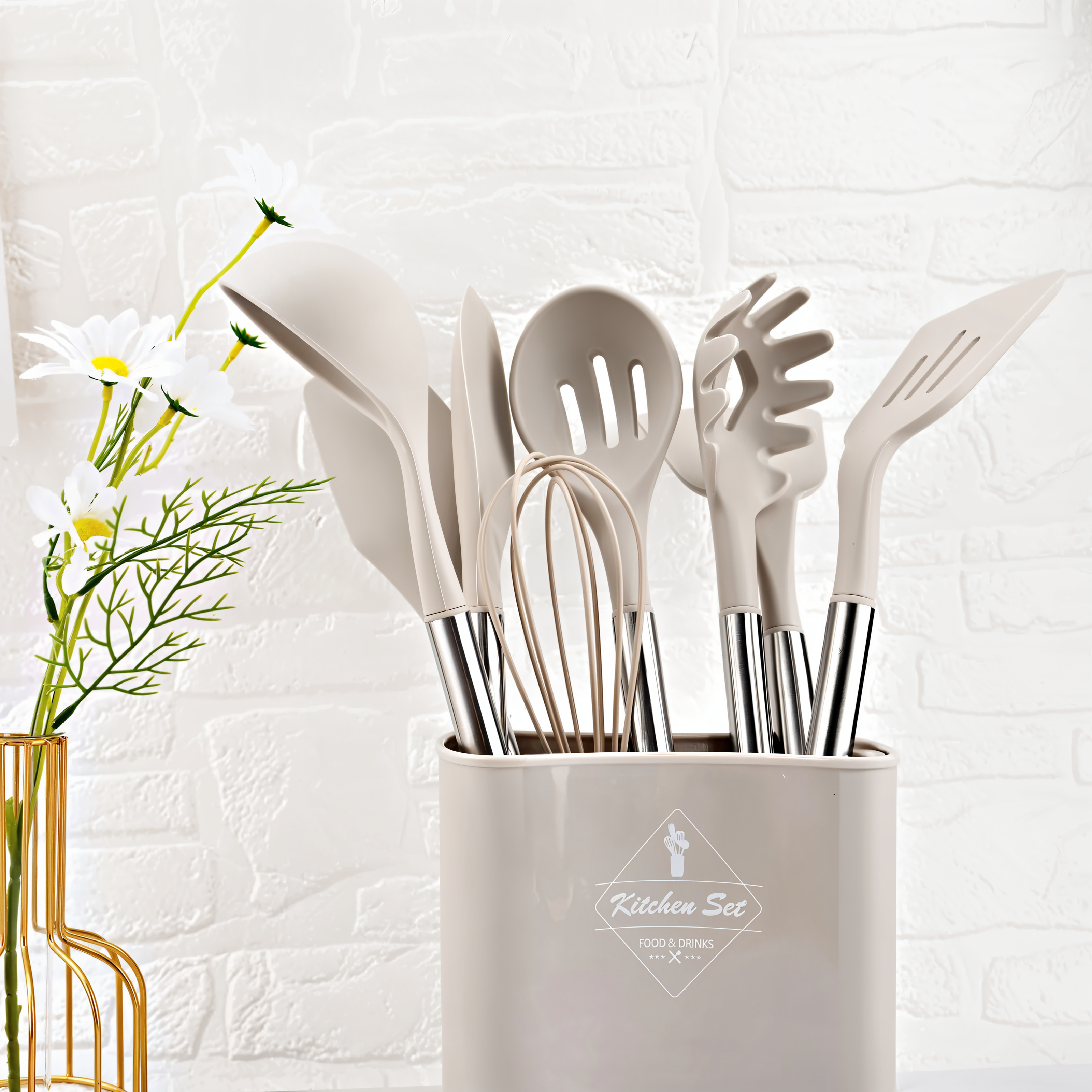 Kitchen Utensil Set | Cooking Tool Holder Set-Kitchen Tools-Homefinn