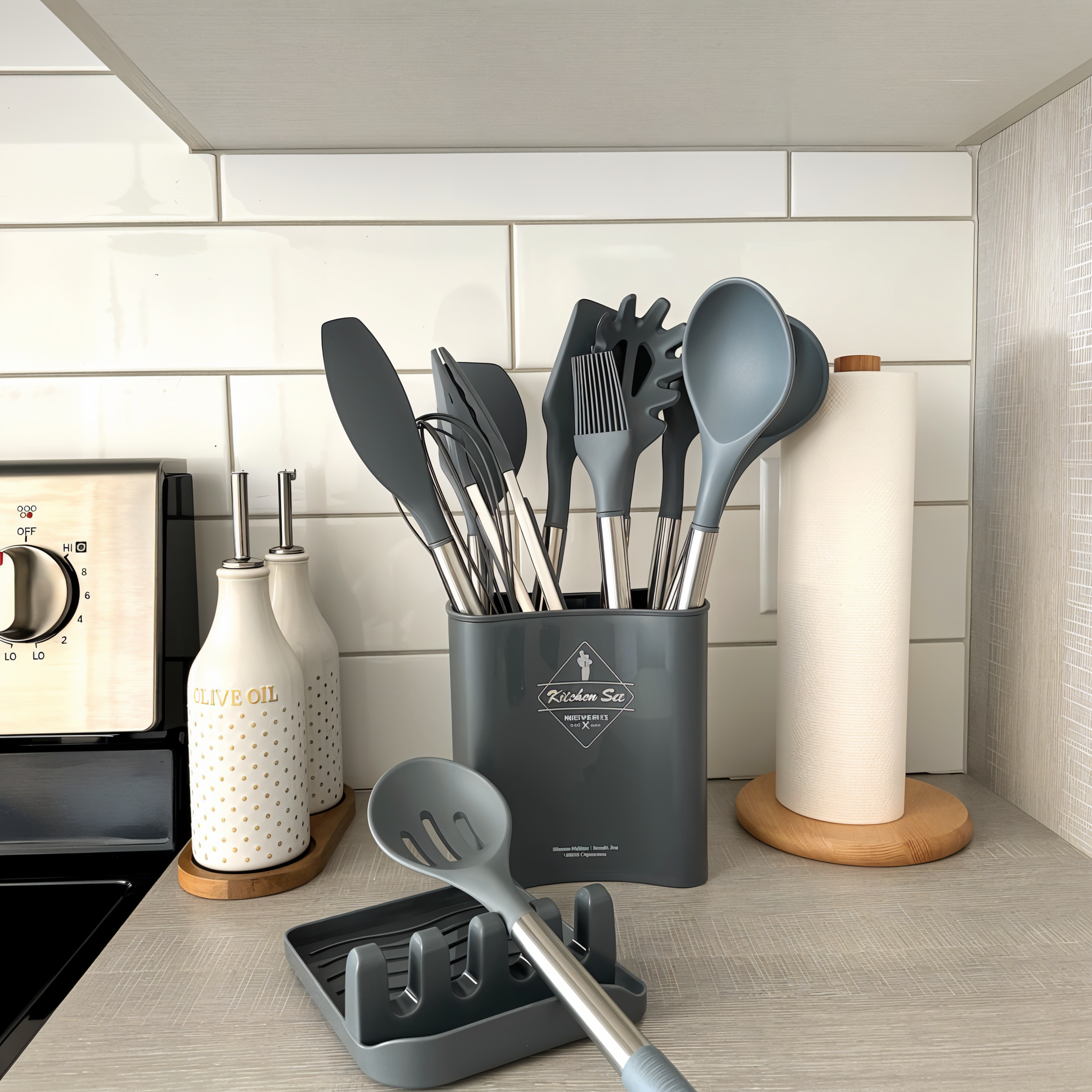 Kitchen Utensil Set | Cooking Tool Holder Set-Kitchen Tools-Homefinn