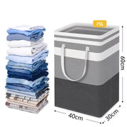75L Waterproof Laundry Basket | Foldable Fabric Clothes Hamper with Handles - Image 9