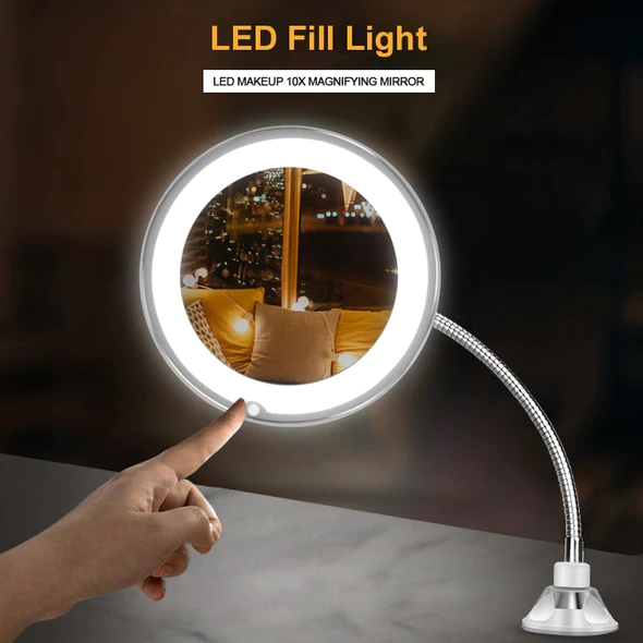 LED Magnifying Mirror | Flexible Vanity Mirror-Mirror-Homefinn