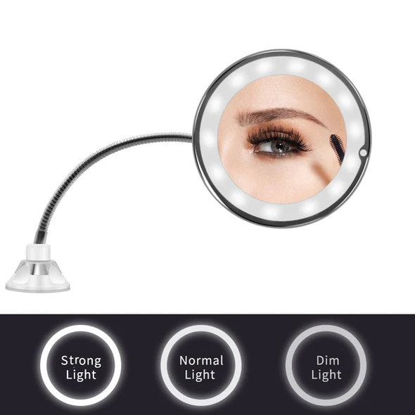 LED Magnifying Mirror | Flexible Vanity Mirror-Mirror-Homefinn