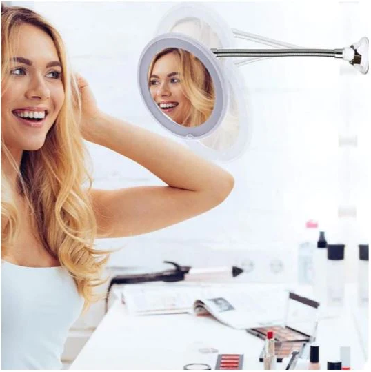 LED Magnifying Mirror | Flexible Vanity Mirror-Mirror-Homefinn