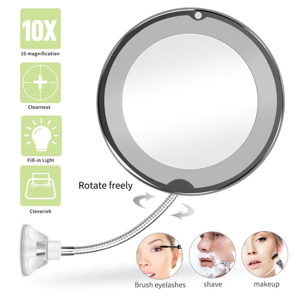 LED Magnifying Mirror | Flexible Vanity Mirror-Mirror-Homefinn