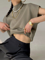 Women's Top | Sleeveless Shirt-Women Top-Homefinn